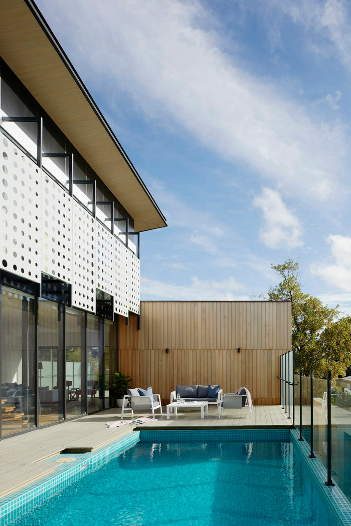 Clean modern backyard with low-maintenance privacy fence feel